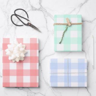 Pastel Red, Green & Blue Easter Plaid Pattern  Sheets