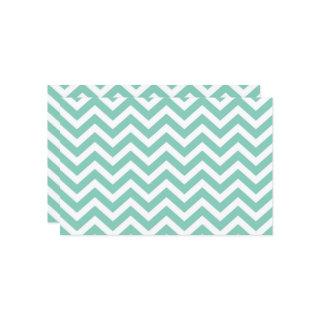 Pastel Turquoise & White Chevron Wedding Cardstock