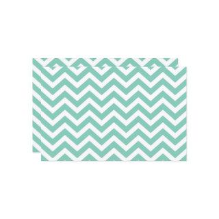 Pastel Turquoise & White Chevron Wedding Cardstock