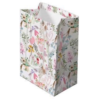 Pastel Wedding ornaments pattern 02 Medium Gift Bag