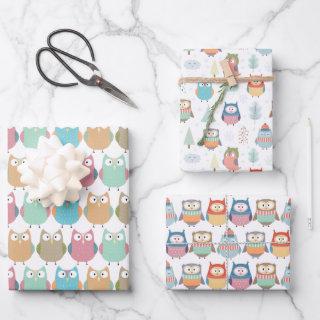 Pastel Winter Owls  Sheets