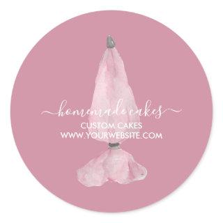 Pastry Chef Branding Bakery Classic Round Sticker