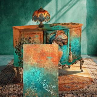 Patina Damask, weathered patterns background Tissue Paper