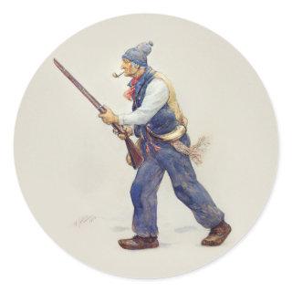 Patriote Québec Rébellion 1837-1838 Henri Julien Classic Round Sticker