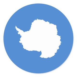 Patriotic Antarctica Flag Classic Round Sticker