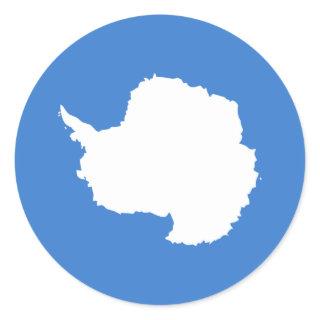 Patriotic Antarctica Flag Classic Round Sticker