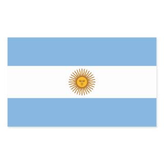 Patriotic Argentinian Flag Rectangular Sticker
