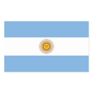 Patriotic Argentinian Flag Rectangular Sticker