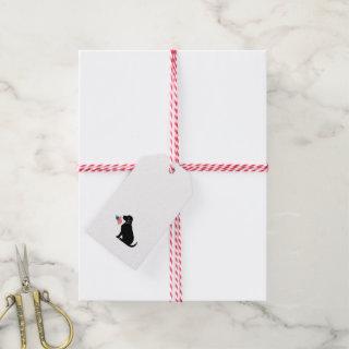 Patriotic Black Lab USA Preppy Pet Dog Fun Gift Tags