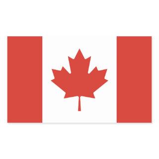 Patriotic Canadian Flag Rectangular Sticker