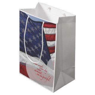 Patriotic Heart Flag, Military Appreciation Medium Gift Bag