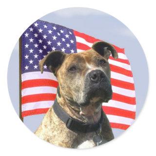 Patriotic pitbull stickers