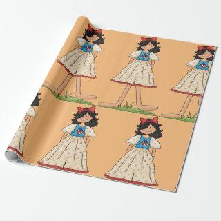Patriotic Rag Doll Girl Americana Folk