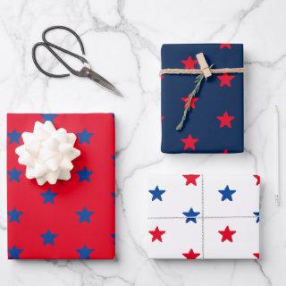 Patriotic red white blue stars american pattern  sheets