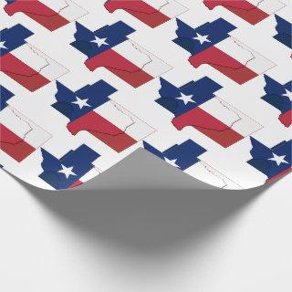 Patriotic TEXAS FLAG MAP Lone Star State