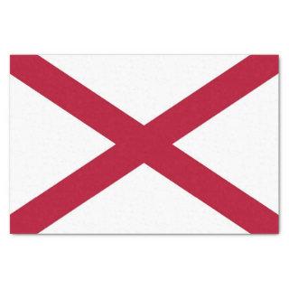 Patriotic tissue paper with flag of Alabama,U.S.A.