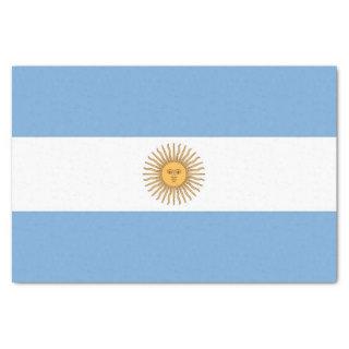 Patriotic tissue paper with flag of Argentina