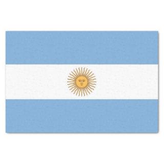 Patriotic tissue paper with flag of Argentina