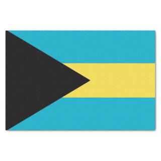 Patriotic tissue paper with flag of Bahamas