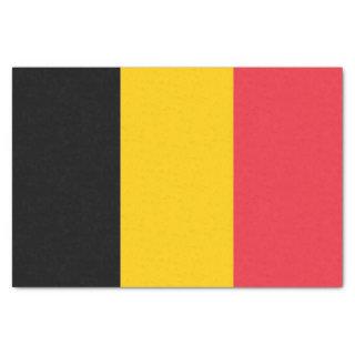 Patriotic tissue paper with flag of Belgium