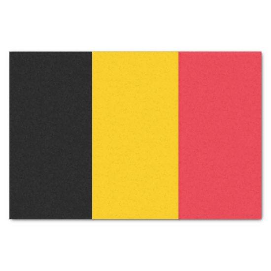 Patriotic tissue paper with flag of Belgium