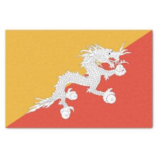 Patriotic tissue paper with flag of Bhutan