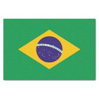 Patriotic tissue paper with flag of Brazil