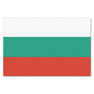 Patriotic tissue paper with flag of Bulgaria