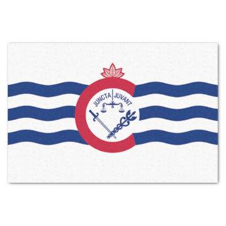 Patriotic tissue paper with flag of Cincinnati