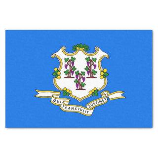Patriotic tissue paper with flag of Connecticut