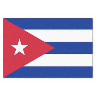 Patriotic tissue paper with flag of Cuba