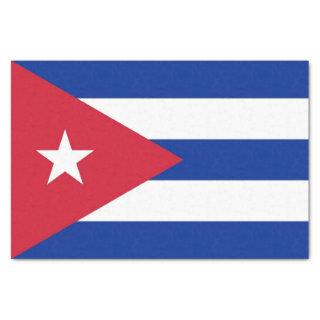 Patriotic tissue paper with flag of Cuba