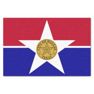 Patriotic tissue paper with flag of Dallas