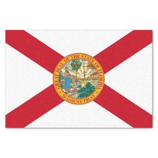Patriotic tissue paper with flag of Florida