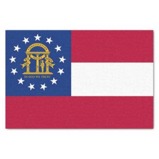 Patriotic tissue paper with flag of Georgia