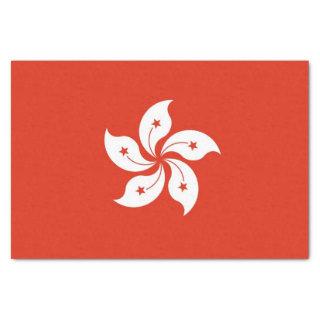 Patriotic tissue paper with flag of Hong Kong