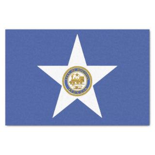 Patriotic tissue paper with flag of Houston