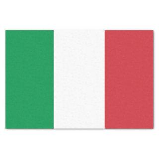 Patriotic tissue paper with flag of Italy