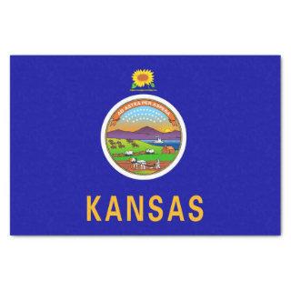 Patriotic tissue paper with flag of Kansas