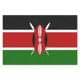 Patriotic tissue paper with flag of Kenya