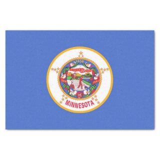 Patriotic tissue paper with flag of Minnesota, USA