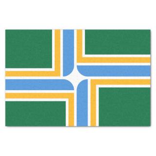 Patriotic tissue paper with flag of Portland, USA