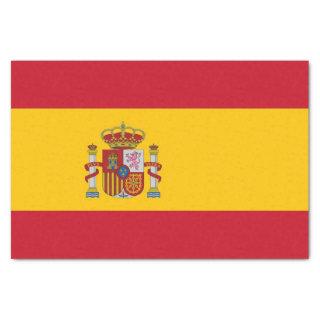 Patriotic tissue paper with flag of Spain