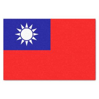 Patriotic tissue paper with flag of Taiwan