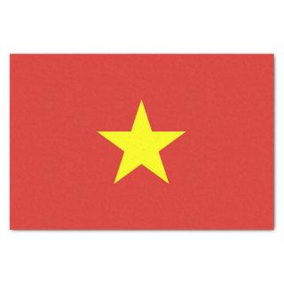 Patriotic tissue paper with flag of Vietnam