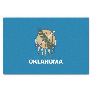Patriotic tissue paper with flag Oklahoma, USA