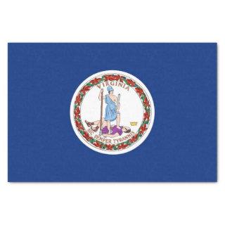 Patriotic tissue paper with flag Virginia, USA