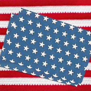 Patriotic USA Blue American Flag Stars Military Tissue Paper