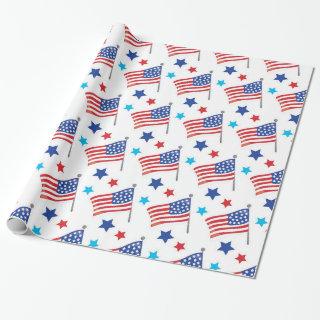 Patriotic USA flags