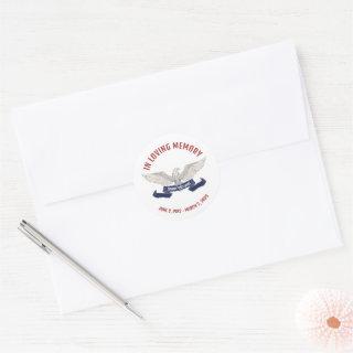 Patriotic Veteran Funeral Labels & Stickers